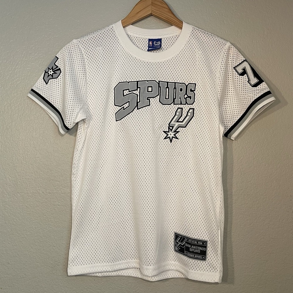 San Antonio Spurs NBA Ultra Game Youth (14-16) Jersey Shirt White Mesh